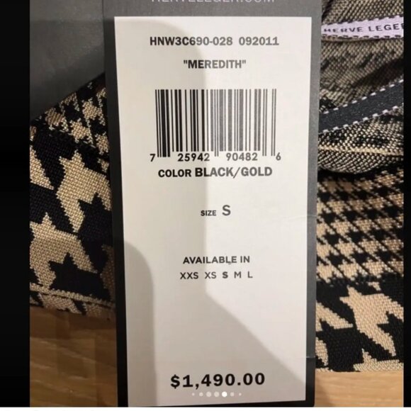 Hervé Léger High-Waisted Houndstooth Mini Skirt - Picture 11 of 11